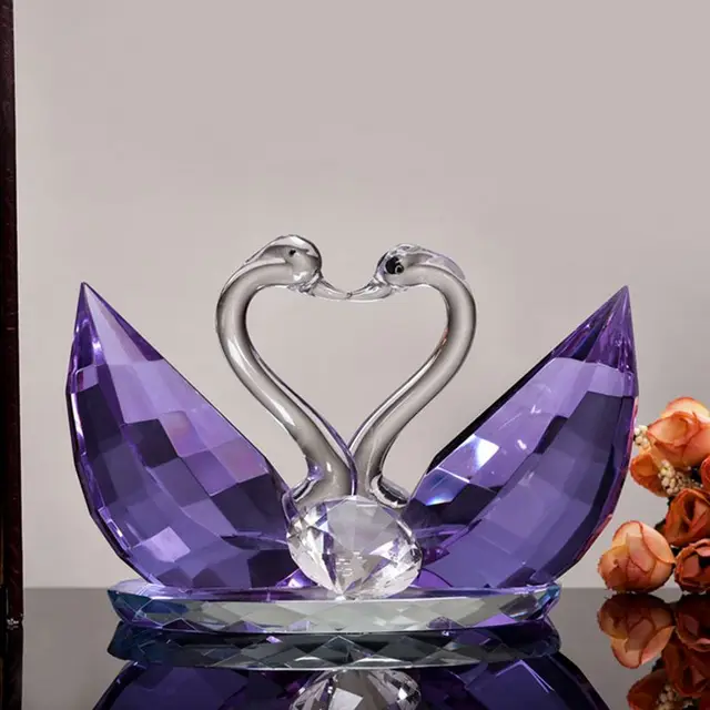high quality wedding gift and valentines day gift crystal swan