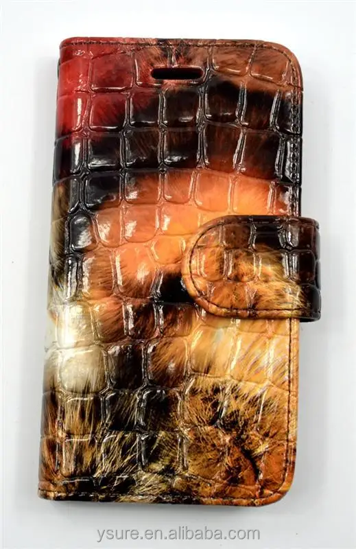 Crocodile Pattern Top Grade Flip Wallet Leather Phone Case For BLU Life One XL with PVC ID and credit card slots