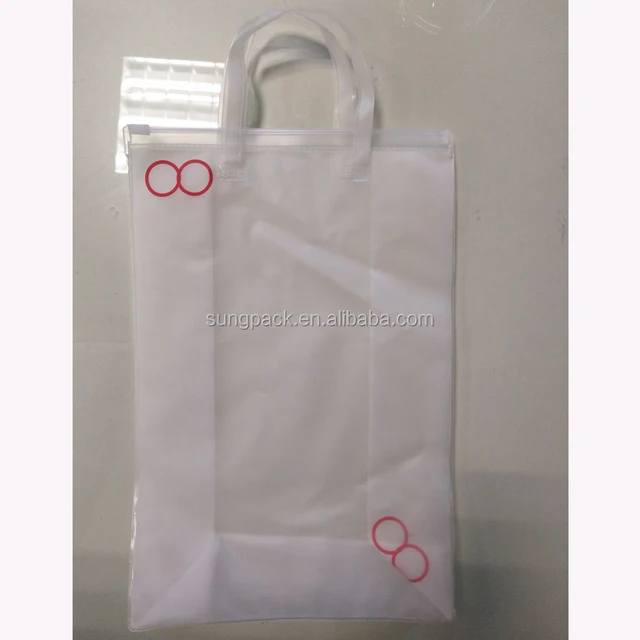 eva pvc plastic zipper garment bag for packaging promotion cloth