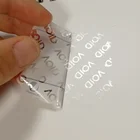 Hybsk Custom self adhesive bright white tamper resistant void label roll wholesale