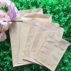 Wholesale Food Kraft Paper standing pouch bag Clear Window/ Natural Food Grade Standing Up pouch with zipper