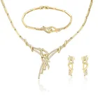 63361-xuping fashion jewelry 14k gold luxury beautiful latest cheap jewelry set bridal