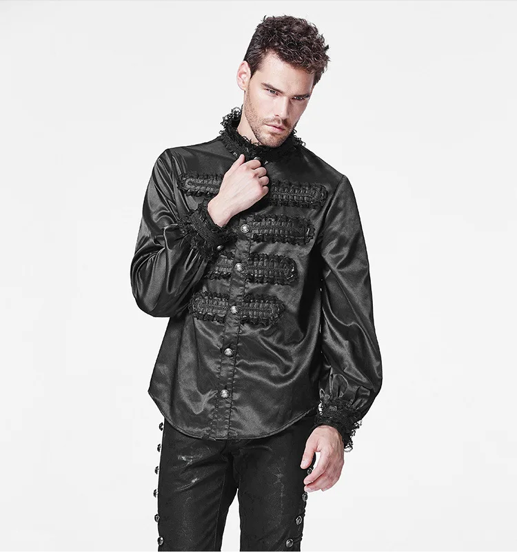 Y599 fancy new model wholesale Gothic men's shirts for stage, View