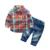 Spring Autumn Babi Boys Clothing Formal Wear Jeans And Shirts New Style For Newborns