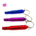 Factory price custom logo Sports Colorful whistle Aluminum whistle camping whistle keychain