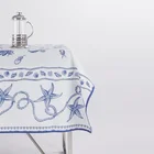 Silk screen restaurant table cloth/heat resistant rectangle dining table cover