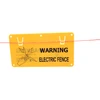 Yellow electric pvc plastic animal farm fence warning sign