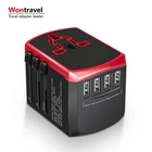 Promotional gifts 4.6A output multi plug 4 USB charger power universal travel plug adapter for innovative corporate gifts