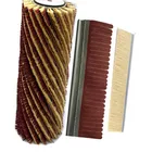 Tampico sisal and sander paper roller brush for wood polishing