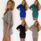 Dress Dresses Women Wholesale Women Loose Casual O-Neck Mini T-shirt Dress Plus Size