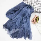 Wholesale China Ladies Fashion Women Muslims Hijab Summer Beach Travel Cotton Linen Scarf Shawl