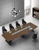 Modern office furniture 5.6m large wood veneer painting meeting desk conference table for board room