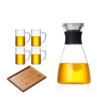 Top sale Borosilicate glass Cool water Kettle coffee brew pot with stainless steel lid and infuser