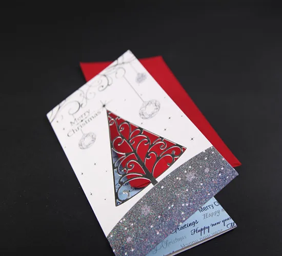 xmas paper greeting gift card /wishes card/playing card with