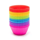 Benhaida FDA approved Silicone Muffin Baking Cake Cups, Cupcake Liners