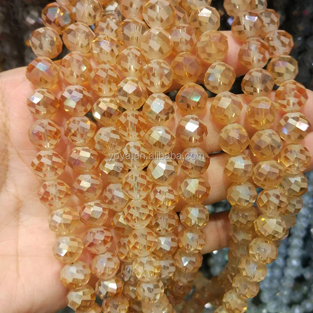 chinese crystal beads,faceted crystal glass round ball beads