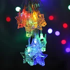 Led 花輪カードフォトクリップ妖精の結婚式スターソーラーロープスターバースト木クリスマス文字列の Led ライト