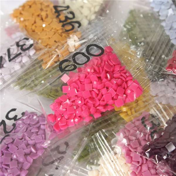 Modern Design Highlight Diamond Needlework DIY Diamond Painting Kit 3D Diamond Cross Stitch Plants Embroidery 25*25cm B003