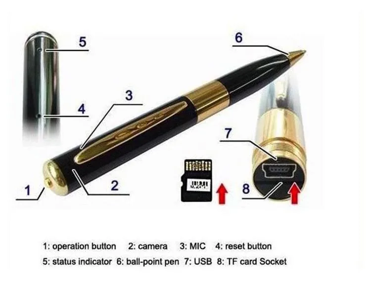 hidden pen camera mini DVR camera pen, mini video recorder camera pen