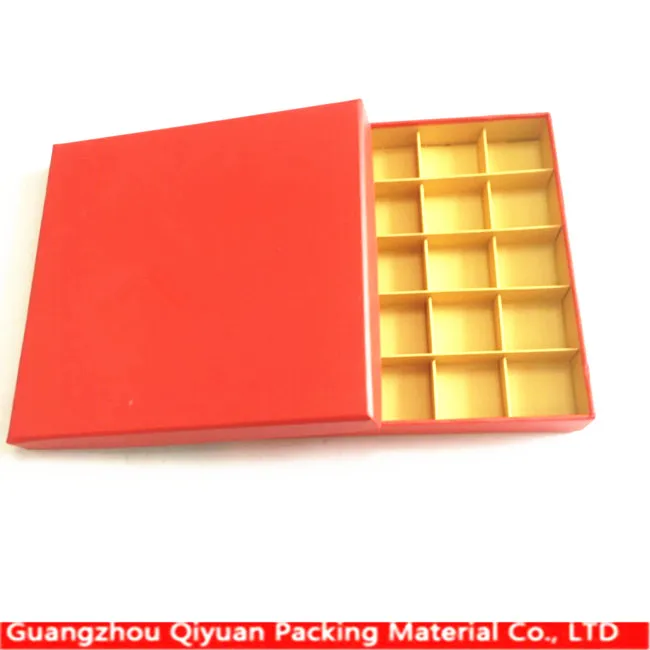 cardboard paper golden dividers gift box used cookie packaging