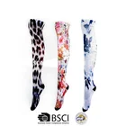 Womens fashion 3d digital print sock wholesale sublimation print knee high socks