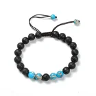 F95 Popular Western Style lava rock beaded Essential Oil Diffuser Aromatherapy Bracelet for Anti-Stress or Anti-Anxiety