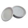 Biodegradable eco friendly compostable tableware one time bamboo fiber sugarcane bagasse plate