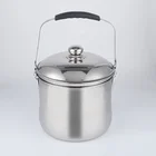 Stainless steel flame free cooking pot inner cover high insulation energy saving pot stock pots