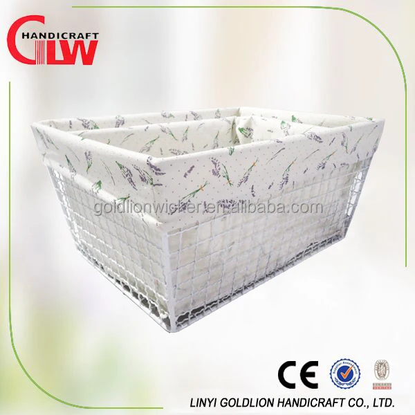 2017 hot selling easter wire gift baskets iron storage baskets