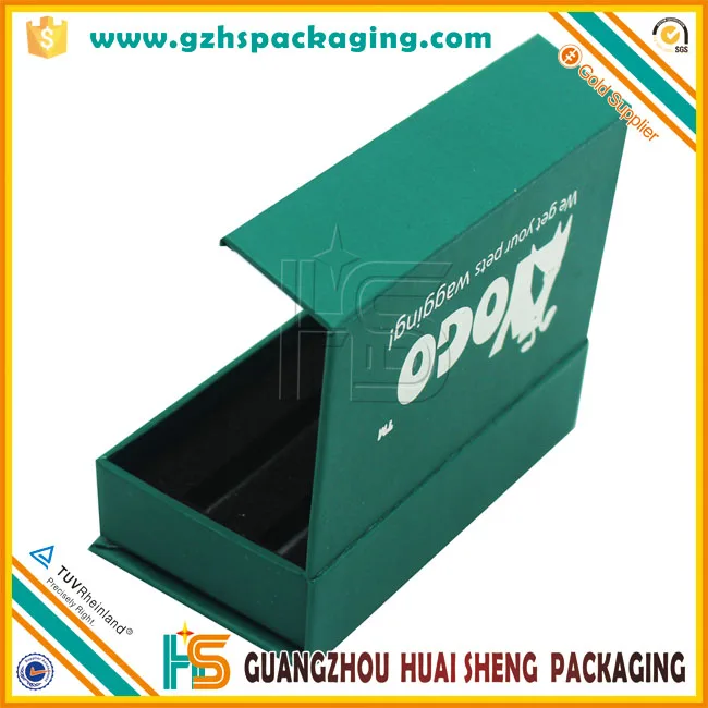 custom rectangle small card packaging paper cardboard green gift