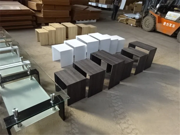 Living Room Furniture Tea Table With White High Gloss Side Table adjustable coffee table