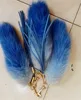 fox ball handmade keychain/blue fox fur scarf/colorful plush fox tail fur