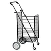 Higher backside design grocery cart / Folding shopping cart with universal front wheels / Height adjustable handle trolley