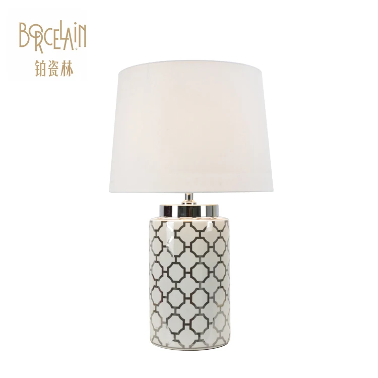 New design porcelain decorative lighting, hotel bedroom chinese table light led on sale