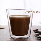 Wholesale double wall glass coffee cup