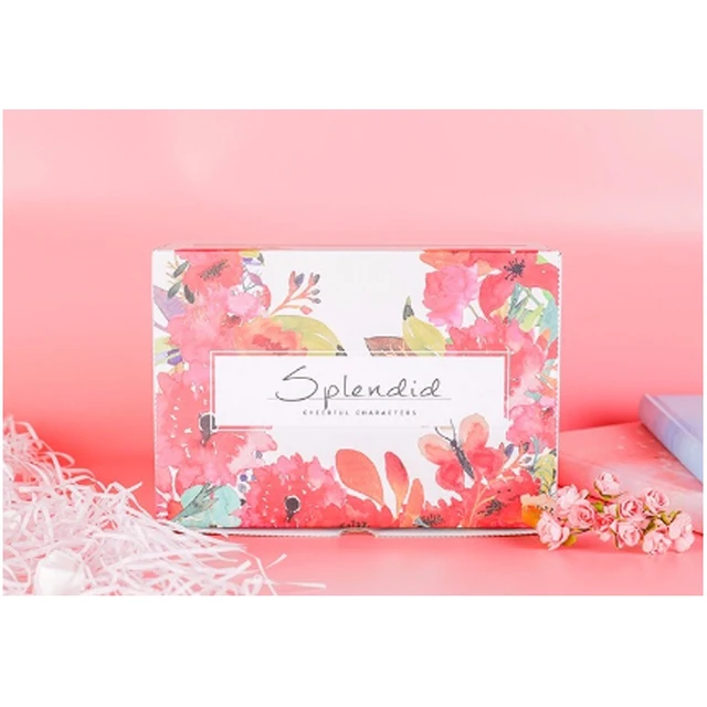 pink blue carton gift boxes cardboard packaging box for