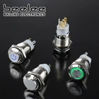16mm ring power symbol reset self-locking start waterproof metal push button switch