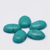 Synthetic turquoise stone oval cabochon flat back turquoise gems