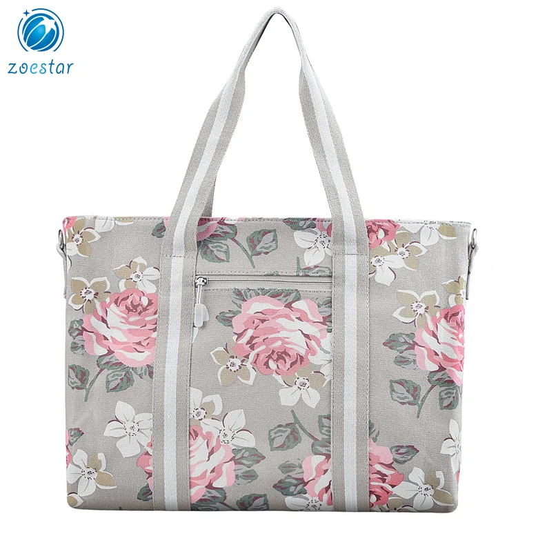 Canvas Classic Multifunctional Work Travel Shopping Carrying Handbag Compatible Laptop Tote Bag