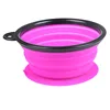 Collapsible Silicone Suction Dog Bowls, BPA Free Foldable Travel Pet Bowl for Feed and Water