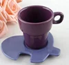 food standard custom purple glazed ceramic cup espresso and saucer