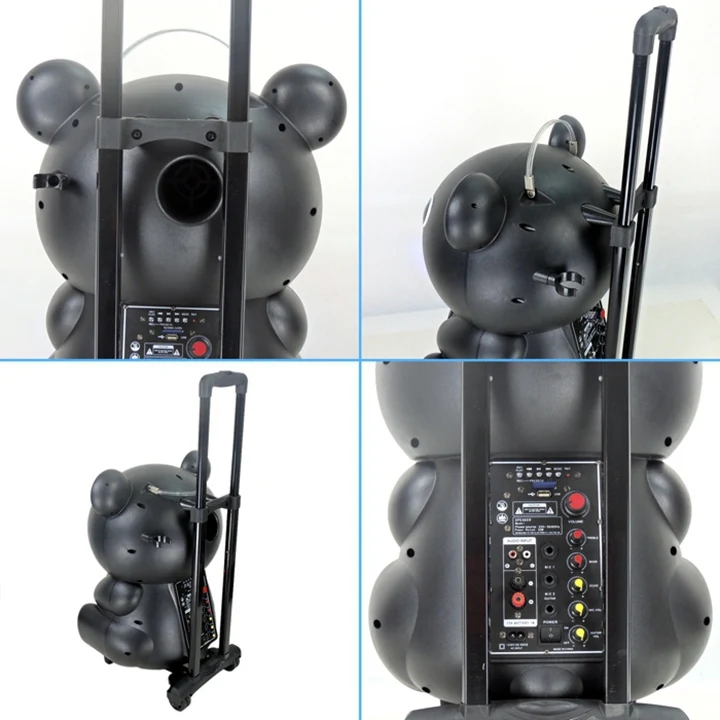 portable 10 inch trolley bear dj speaker with USB,SD,FM,Remote - ANKUX.COM