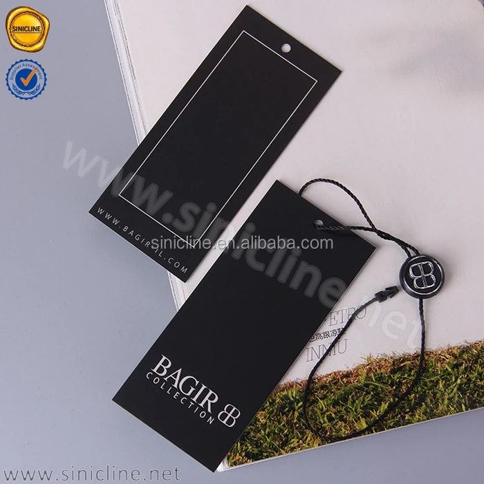 paper card 350gsm white logo printed custom printed hang tags