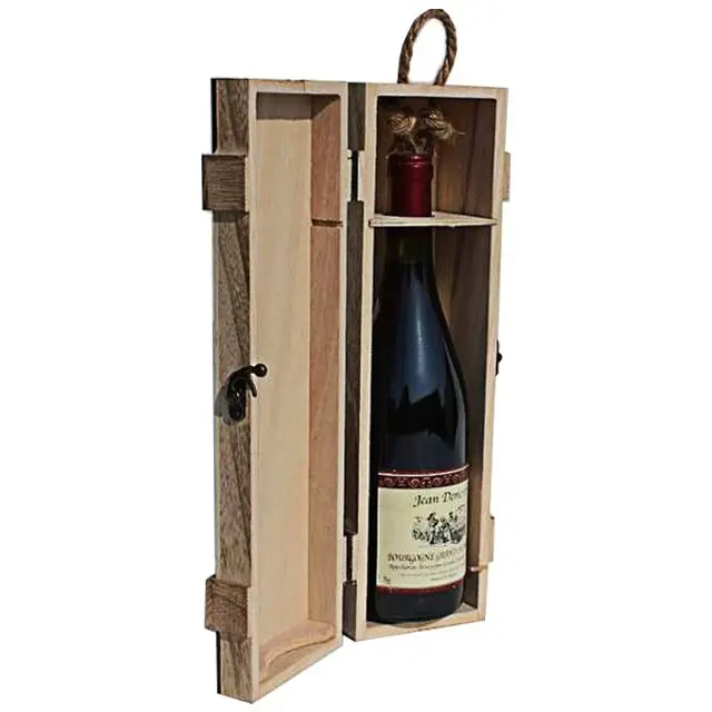 Wooden Wine Box Wooden Wine Case Single Bottle Wooden Wine Gift Box