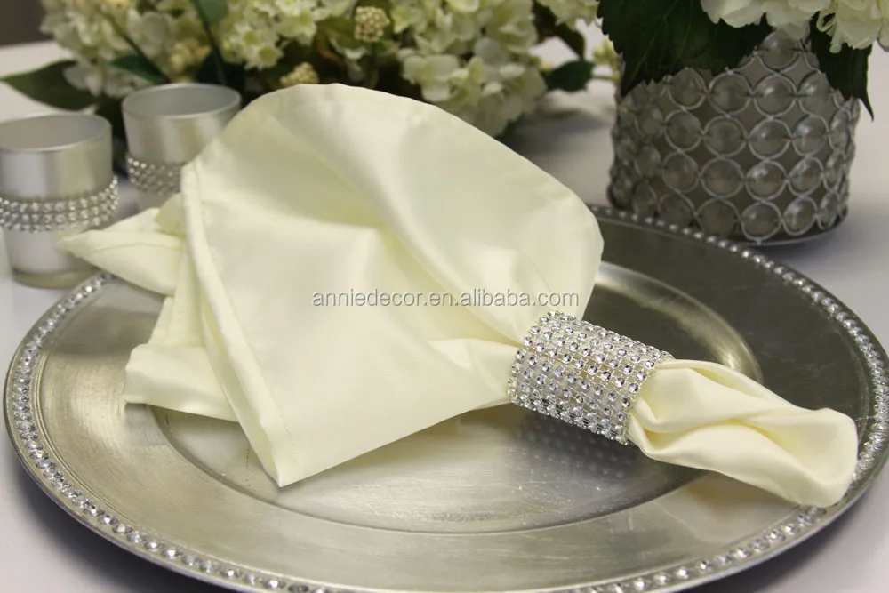 Wholesale fancy satin napkin sanitary napkin for wedding party table decorations use napkins for wedding centerpieces