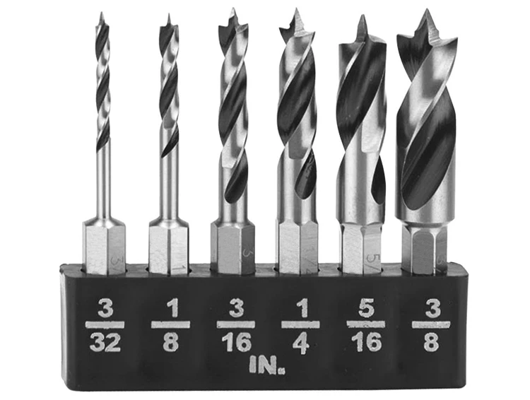 HSS Fully Ground Stubby Wood Brad Point Drill Bit for Wood Precision Drilling
