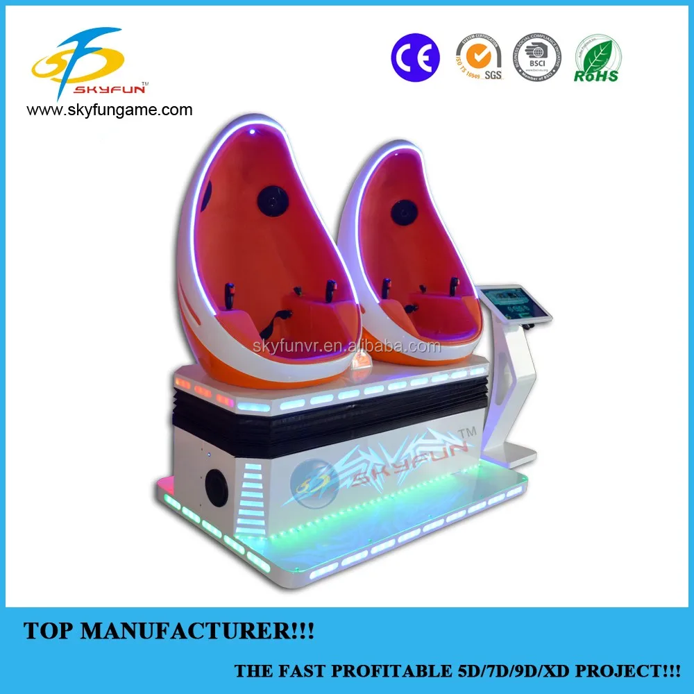 2017 Hot Sale Amusement Machine Triple Seats 9D VR Virtual Reality Games From Guangzhou Skyfun