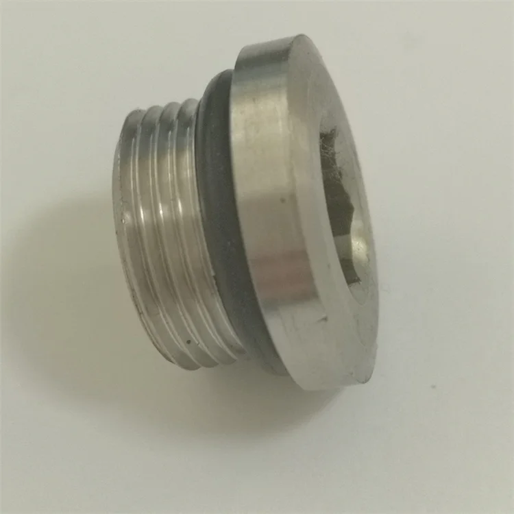 Stainless Steel M Blanking Plug With O Ring Seal Hexagon Recess