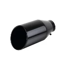 4 Inlet 7 outlet 15 length rolled end black painted Diesel Exhaust tail pipe