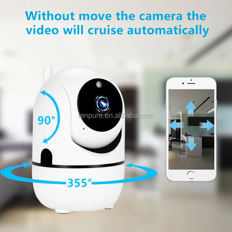 WiFi IP Security Camera 1080P Indoor Baby Monitor Camera for Home Security Nanny Pet Dog Cam with Cloud Storage Auto Tracking
